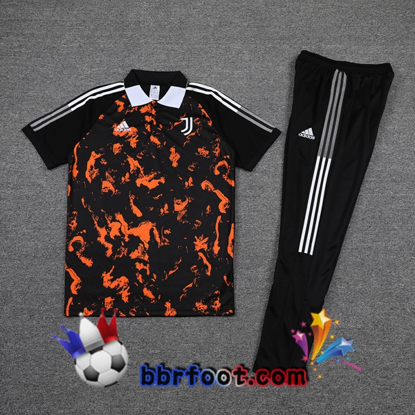 Polo Foot Juventus + Pantalon Noir Jaune 21/22