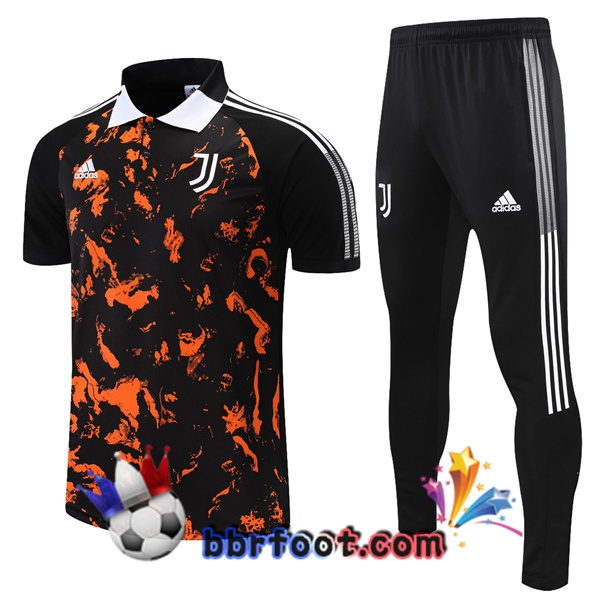 Polo Foot Juventus + Pantalon Noir Jaune 21/22