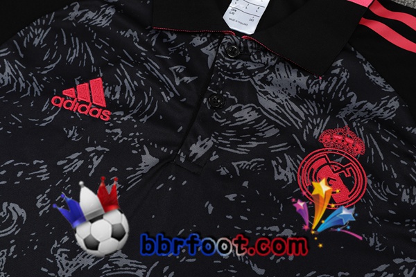 Polo Foot Real Madrid + Pantalon Noir 21/22