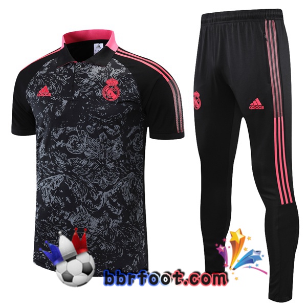 Polo Foot Real Madrid + Pantalon Noir 21/22