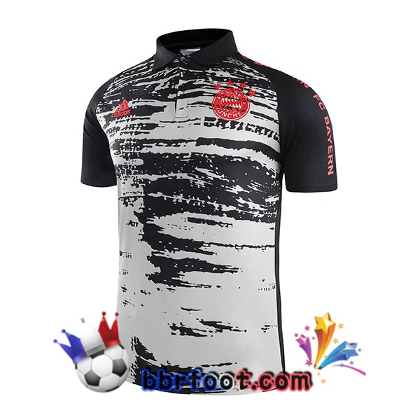 Polo Foot Bayern Munich Gris Noir 21/22