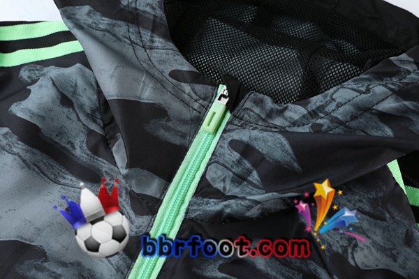 Coupe Vent Survetement Foot Manchester United Noir Vert 21/22