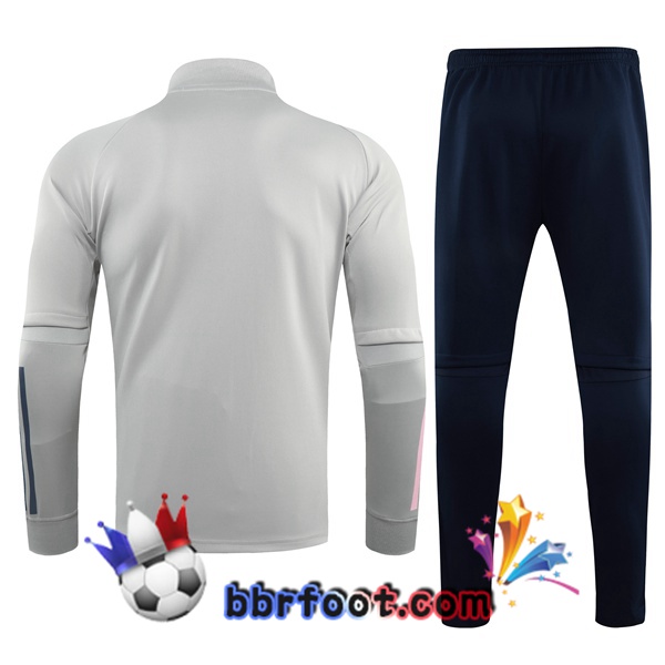 Veste Survetement Foot Juventus Gris Clair 21/22