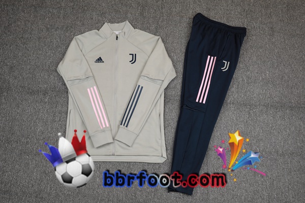 Veste Survetement Foot Juventus Gris Clair 21/22
