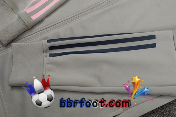 Veste Survetement Foot Juventus Gris Clair 21/22