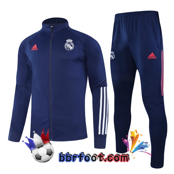 Veste Survetement Foot Real Madrid Bleu Royal 21/22