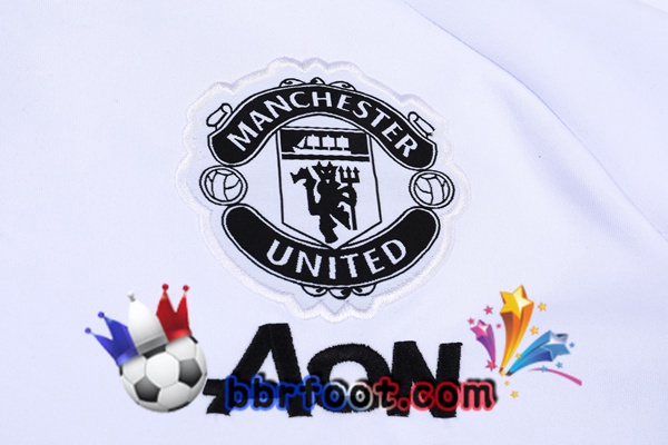 Veste Survetement Foot Manchester United Blanc 21/22