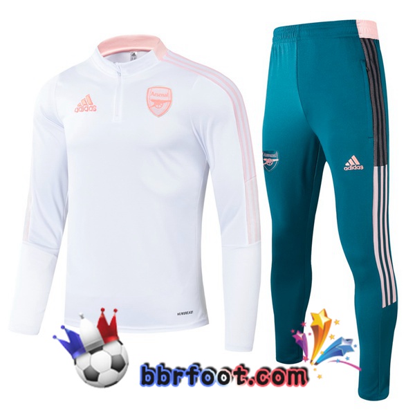 Survetement Foot Arsenal Blanc 21/22