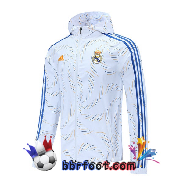 Coupe Vent Real Madrid Blanc 21/22