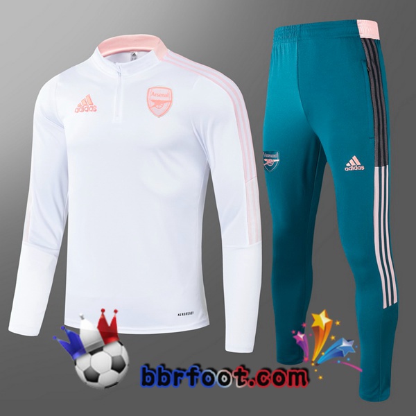Survetement Foot Arsenal Enfant Blanc 21/22