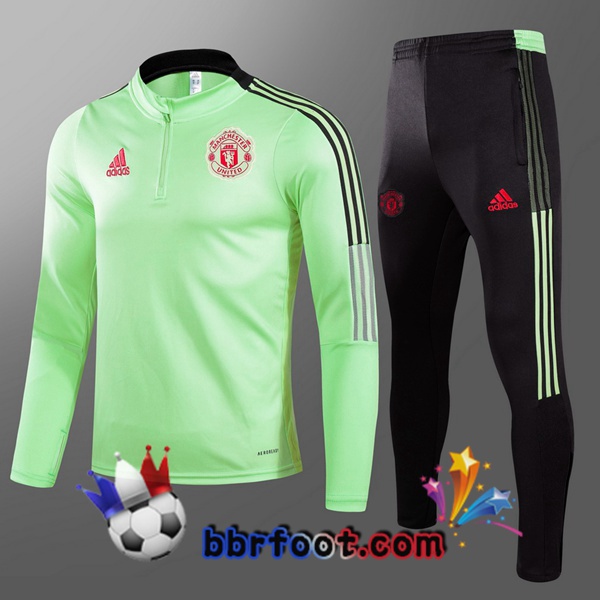 Survetement Foot Manchester United Enfant Vert 21/22