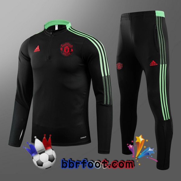 Survetement Foot Manchester United Enfant Noir 21/22 Survetement Foot Manchester United Enfant Noir 21/22