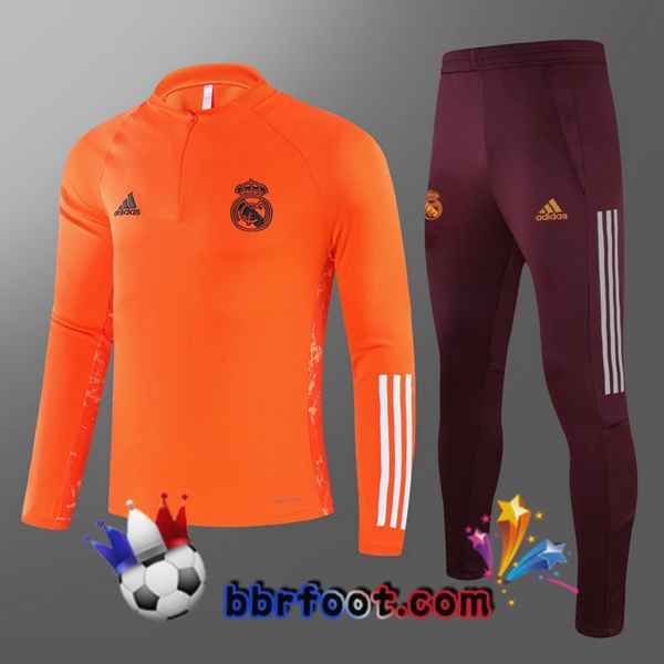 Survetement Foot Real Madrid Enfant Orange 20/21