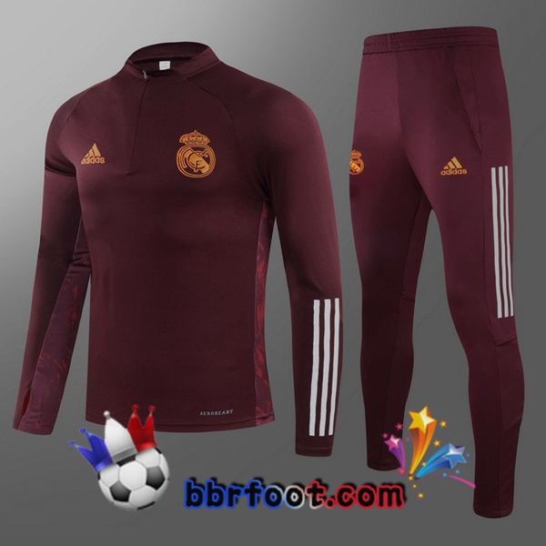 Survetement Foot Real Madrid Enfant Rouge 20/21