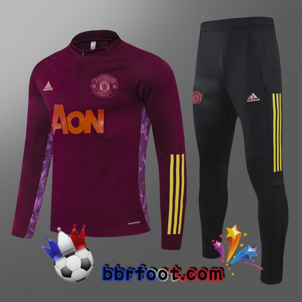 Survetement Foot Manchester United Enfant Rouge 20/21