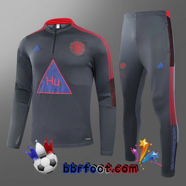 Survetement Foot Manchester United Enfant Gris 20/21 Survetement Foot Manchester United Enfant Gris 20/21