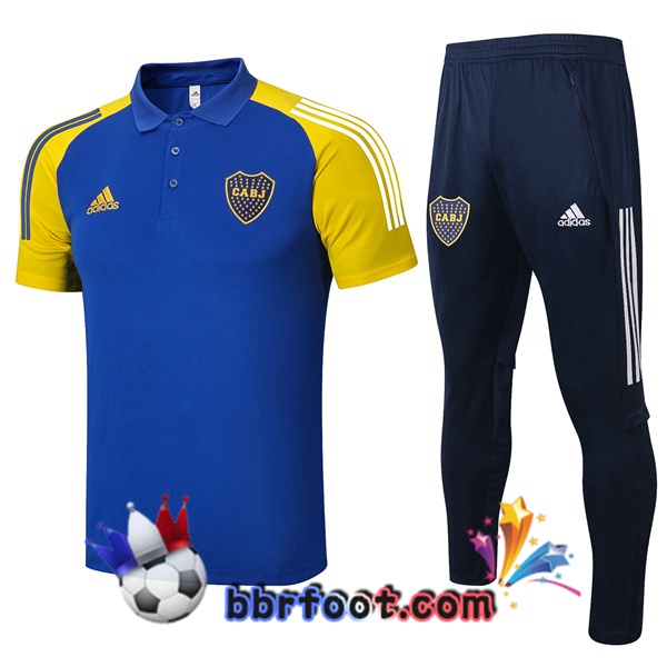 Polo Foot Boca Juniors + Pantalon Bleu Jaune 20/21