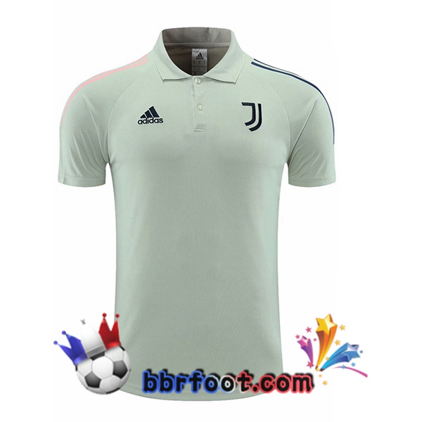 Polo Foot Juventus Gris Vert 20/21