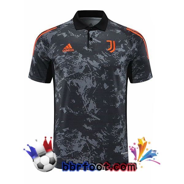Polo Foot Juventus Noir Gris 20/21