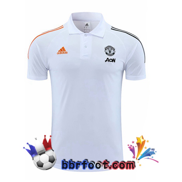 Polo Foot Manchester United Blanc 20/21
