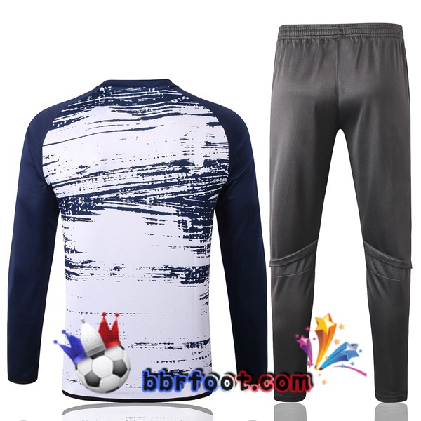 Survetement Foot Real Madrid Blanc Bleu 20/21