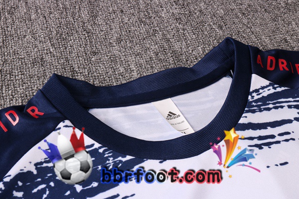 Survetement Foot Real Madrid Blanc Bleu 20/21