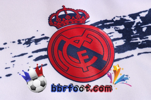 Survetement Foot Real Madrid Blanc Bleu 20/21