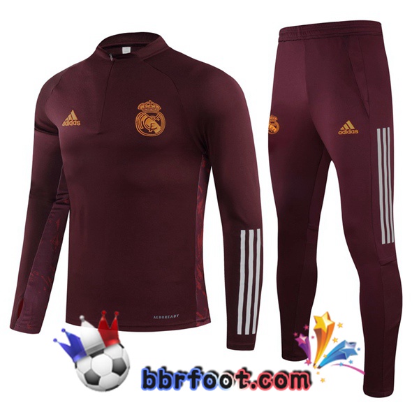 Survetement Foot Real Madrid Rouge 20/21