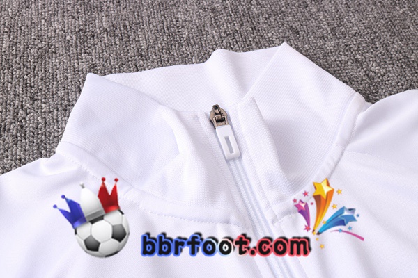 Veste Survetement Foot Juventus Blanc 20/21