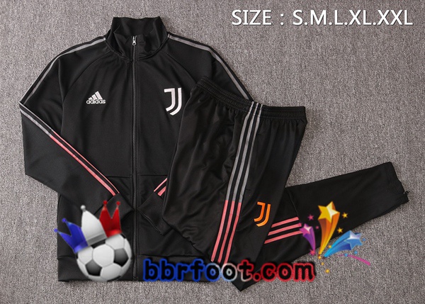 Veste Survetement Foot Juventus Noir 20/21