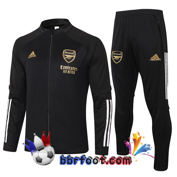 Veste Survetement Foot Arsenal Noir 20/21