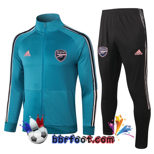 Veste Survetement Foot Arsenal Bleu 20/21