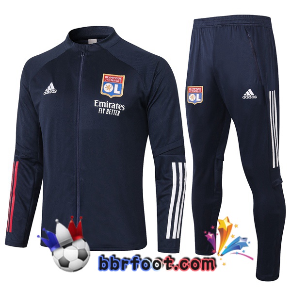 Veste Survetement Foot Lyon OL Bleu Royal 20/21