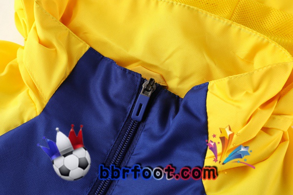 Coupe Vent Survetement Foot Boca Juniors Bleu Royal Jaune 20/21