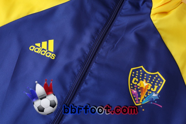 Coupe Vent Survetement Foot Boca Juniors Bleu Royal Jaune 20/21