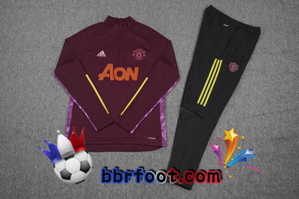 Survetement Foot Manchester United Rouge 20/21