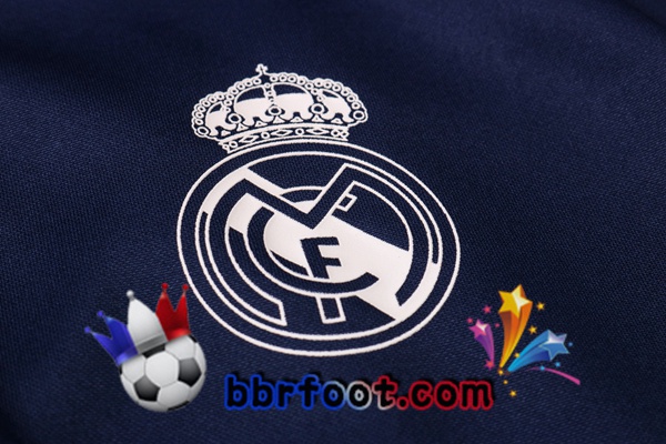Veste Survetement Foot Real Madrid Bleu Royal 20/21