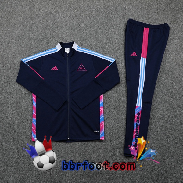Veste Survetement Foot Adidas X Human Race Bleu Royal 20/21