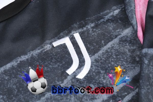 Survetement Foot Juventus Rose Noir 20/21