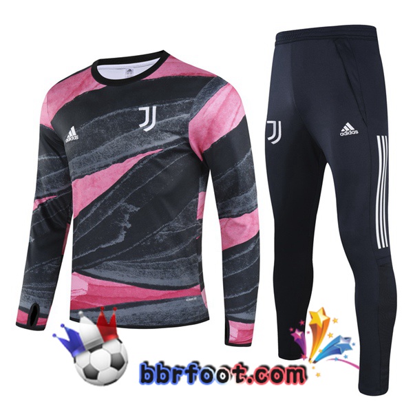 Survetement Foot Juventus Rose Noir 20/21