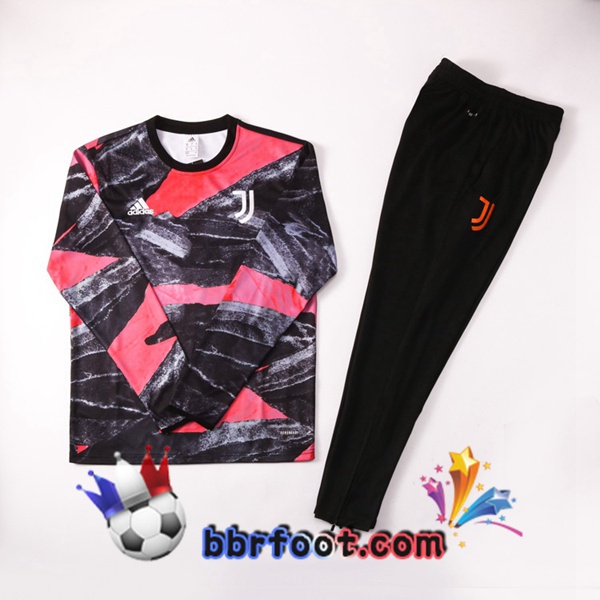 Survetement Foot Juventus Rose Noir 20/21