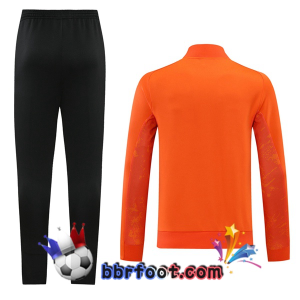 Veste Survetement Foot Real Madrid Orange 20/21