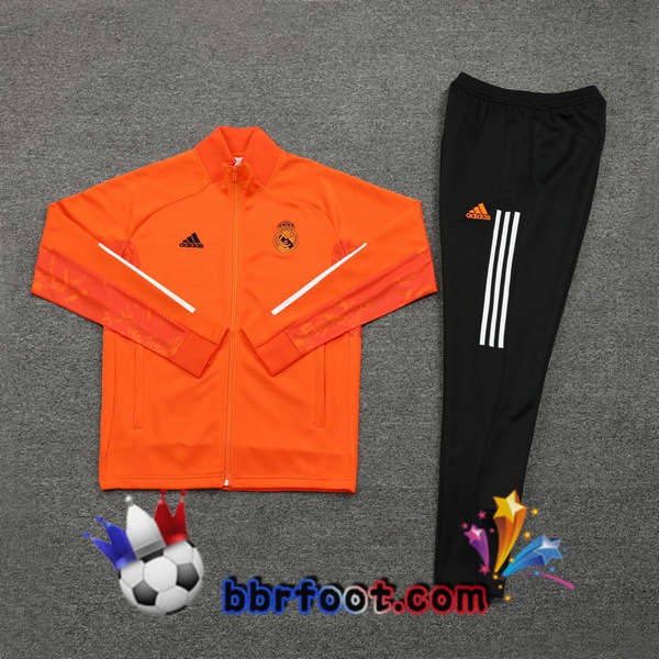 Veste Survetement Foot Real Madrid Orange 20/21