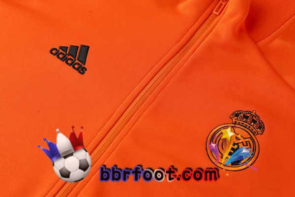 Veste Survetement Foot Real Madrid Orange 20/21