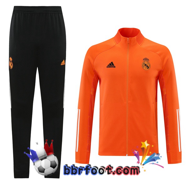 Veste Survetement Foot Real Madrid Orange 20/21