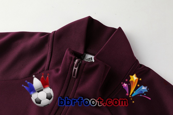 Veste Survetement Foot Real Madrid Rouge 20/21