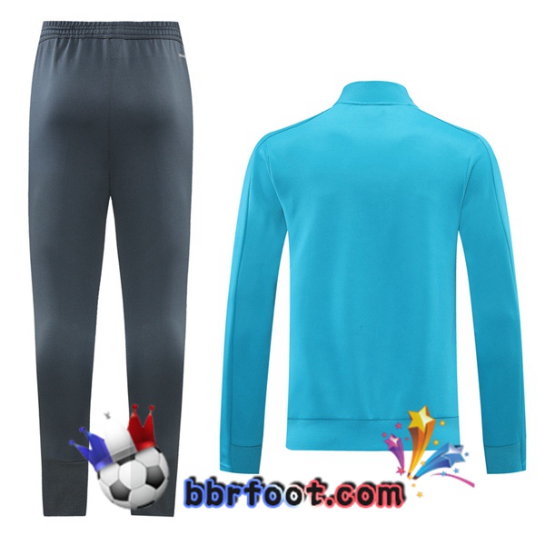 Veste Survetement Foot Real Madrid Bleu 20/21