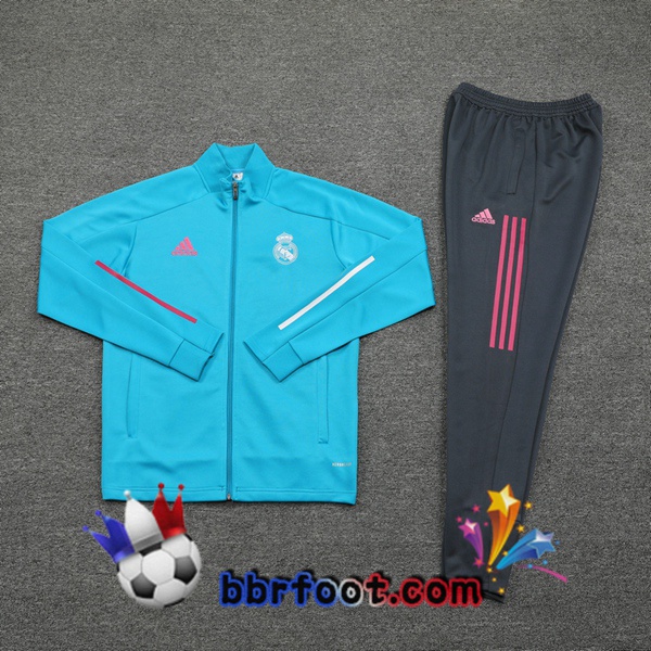 Veste Survetement Foot Real Madrid Bleu 20/21