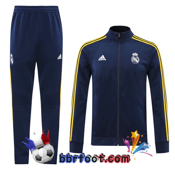 Veste Survetement Foot Real Madrid Bleu Royal 20/21