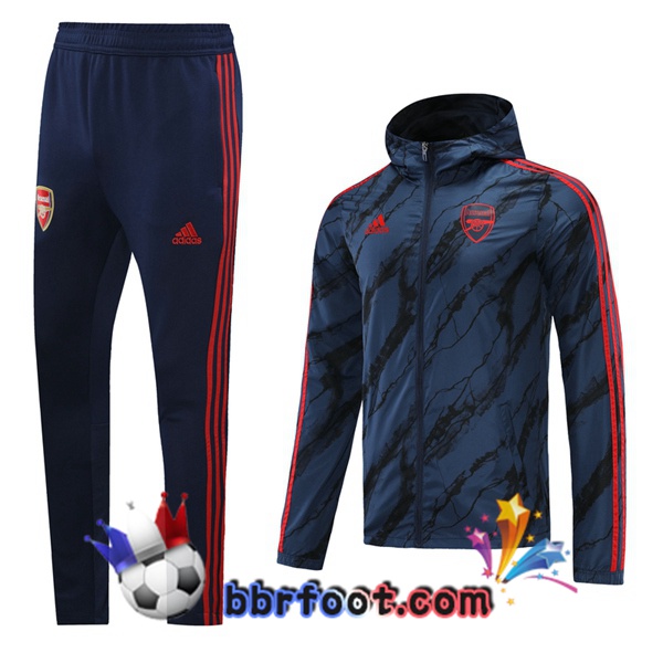 Coupe Vent Survetement Foot Arsenal Bleu Royal 20/21